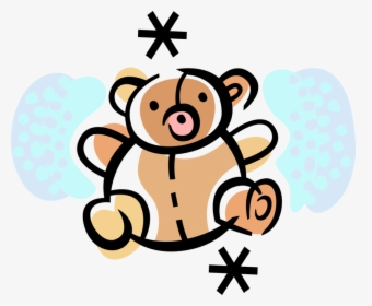 Vector Illustration Of Child"s Stuffed Animal Teddy - Teddy Bear Graphic, HD Png Download, Free Download