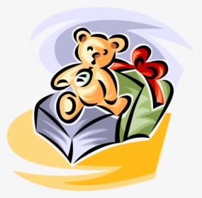 Vector Illustration Of Stuffed Animal Teddy Bear Christmas, HD Png Download, Free Download