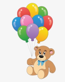 Balloons And Teddy Bear, HD Png Download, Free Download