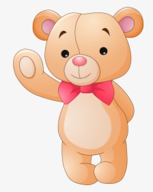 Bear Cartoon Stuffed Toy Hand Painted Cute - Cute Teddy Bear Vector, HD Png Download, Free Download