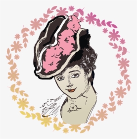 Woman, Lady, Vintage, Fashion, Beauty, Portrait - Illustration, HD Png Download, Free Download