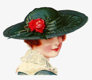 Vintage Woman Hat Png , Png Download - Vintage Clothing, Transparent Png, Free Download