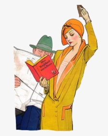 Vintage Woman Reading Reading Art, Woman Reading, Vintage - Colliers Covers, HD Png Download, Free Download