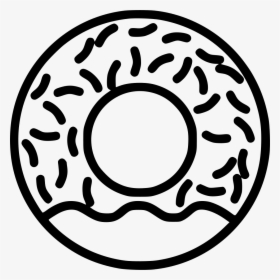 Donut Clipart Black And White Png, Transparent Png, Free Download