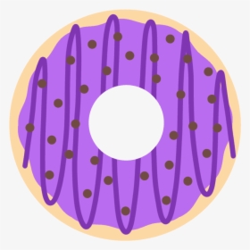 Purple Donut Clip Art Image - Donut Clipart With Drizzle, HD Png Download, Free Download