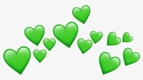 #greenheart #green #heart #emoji #heartcrown #tumblr - Transparent Red Hearts Emoji, HD Png Download, Free Download