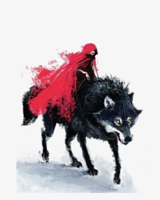 Big Bad Wolf Little Red Riding Hood Gray Wolf Drawing - Little Red Riding Hood Drawing, HD Png Download, Free Download