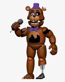 #ffps Withered Rockstar Freddy - Five Nights At Freddy's Rockstar Freddy, HD Png Download, Free Download