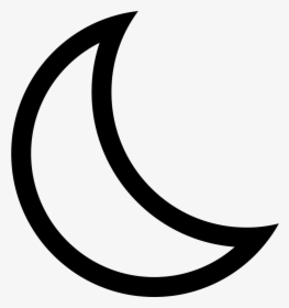 Ios Moon Outline Svg Png Icon Free Download - Imagem De Meia Lua, Transparent Png, Free Download