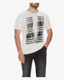 Stone City Grid Print Crew Tee - Pattern, HD Png Download, Free Download