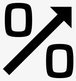 Economy Percentage Symbol With Up Arrow Comments - Percentage Up Icon, HD Png Download, Free Download