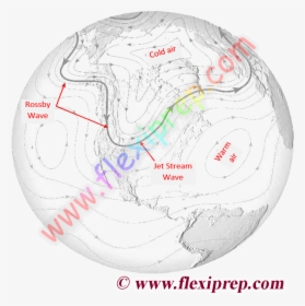 Dipicting Jet Streams On The Globe - Label, HD Png Download, Free Download