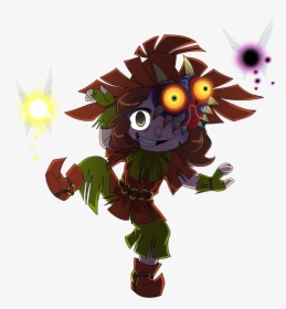 Drew Myself As Skull Kid From Majora’s Mask For Halloween - Cartoon, HD Png Download, Free Download