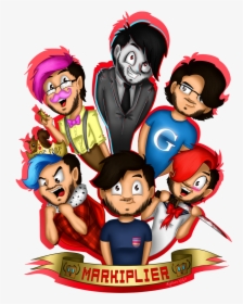 Many Faces Of The Markimoofeaturing - Markiplier King Of Five Nights At Freddy's Art, HD Png Download, Free Download