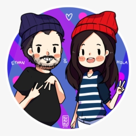 #h3h3productions#ethan Klein#hila Klien#h3h3#fan Art#my - Cartoon, HD Png Download, Free Download