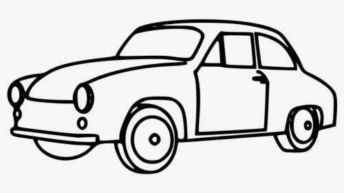 Auto, Automobile, Car, Vehicle, Passenger Car - Car Black And White, HD Png Download, Free Download
