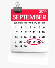 September 2014 Calendar - December 2019 Calendar Graphic, HD Png Download, Free Download