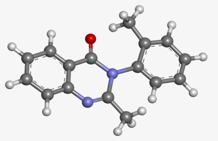 Methaqualone Ball And Stick - Compound Stick And Ball Model, HD Png Download, Free Download