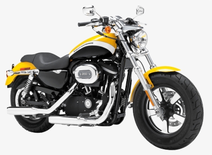 Download Yellow Sportster Motorcycle - Harley Davidson Bike Photo Hd, HD Png Download, Free Download