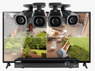4k Ultra Hd Ip Nvr System, 8 Channel, With 4 Outdoor - 4k Security Camera System, HD Png Download, Free Download