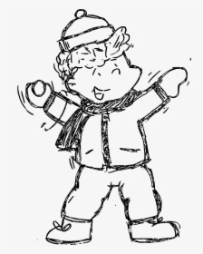 Sketch Cartoon Snow Kid Clip Arts - Sketch Kid Png, Transparent Png, Free Download
