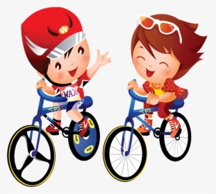 Bicycle Cartoon Drawing Clip Art - Biking Clipart, HD Png Download, Free Download