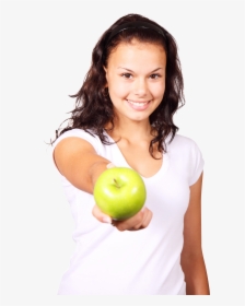 A Girl Hold Apple In Her Hand Png Image - Kashmiri Girl With Apple, Transparent Png, Free Download