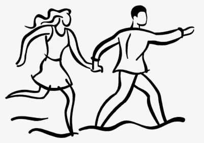 Health Intimate Relationship Holding Hands Woman Clip - Running Couple Clipart, HD Png Download, Free Download