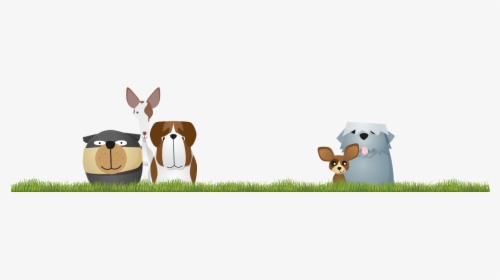 Dogs On-grass - Illustration, HD Png Download, Free Download