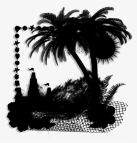 Palm Trees Spring Summer Silhouette Flower - Roystonea, HD Png Download, Free Download