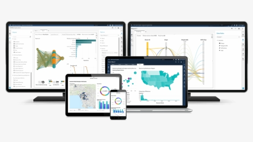 Sas® Cloud Software Displayed On Various Devices - Visual Analytics, HD Png Download, Free Download