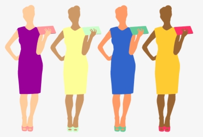 Four Colorful Women Clip Arts - Women Of Color In Stem Art, HD Png Download, Free Download