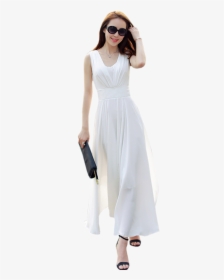 White Dress Women Png, Transparent Png, Free Download