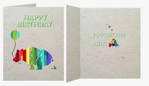 Gc013 Poop Paper Bear Birthday Card - Graphic Design, HD Png Download, Free Download