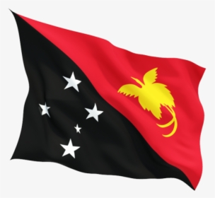 Fluttering Illustration Of Papua - Papua New Guinea Flag Png, Transparent Png, Free Download