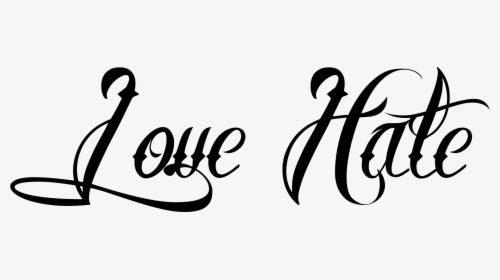Love Hate Tattoo Love Hate Tattoo Love Hate Tattoo Png Transparent Png Kindpng