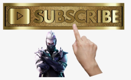 Gold Subscribe Button With Fortnight@ - Fortnite Character Png Transparent, Png Download, Free Download