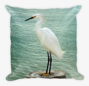 Image Of The Egret Pillow, HD Png Download, Free Download