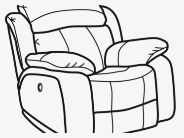 Furniture Clipart Recliner Chair - Arm Chair Clipart Black And White, HD Png Download, Free Download
