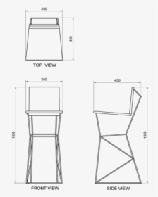 Drawing Chairs Side View - Chair, HD Png Download, Free Download