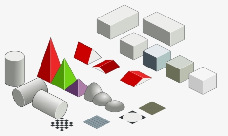 Set Of Basic Isometric Figures Clip Arts - 3 Boyutlu Geometrik Şekiller, HD Png Download, Free Download