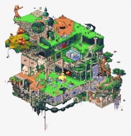 Pixel Art Map Isometric, HD Png Download, Free Download
