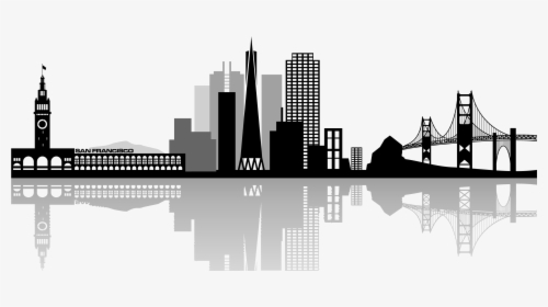San Francisco Skyline Silhouette Png, Transparent Png, Free Download