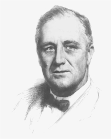 Fdr Drawing White - Franklin D. Roosevelt, HD Png Download, Free Download