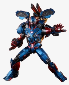 Iron Patriot 1/6th Scale Die-cast Hot Toys Action Figure - Hot Toys Iron Patriot Endgame, HD Png Download, Free Download