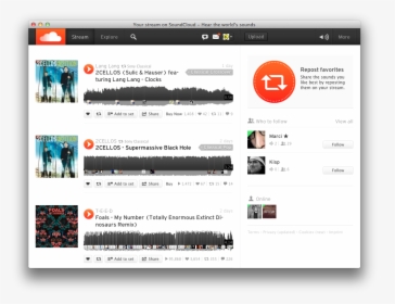 The Right Apps For Running Soundcloud On Your Mac - Cumulus App Mac Soundcloud, HD Png Download, Free Download