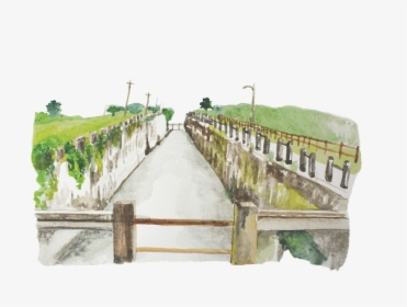 A Series Of Watercolors That Illustrate The Quiet Spaces - Bailey Bridge, HD Png Download, Free Download