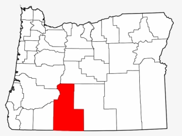 Map Of Oregon Highlighting Klamath County - Oregon Map Lane County, HD Png Download, Free Download