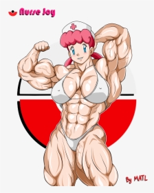 Nurse Joy Posing - Pokemon Nurse Joy Muscle, HD Png Download, Free Download