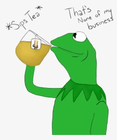 Kermit Drinking Tea Drawing, HD Png Download, Free Download
